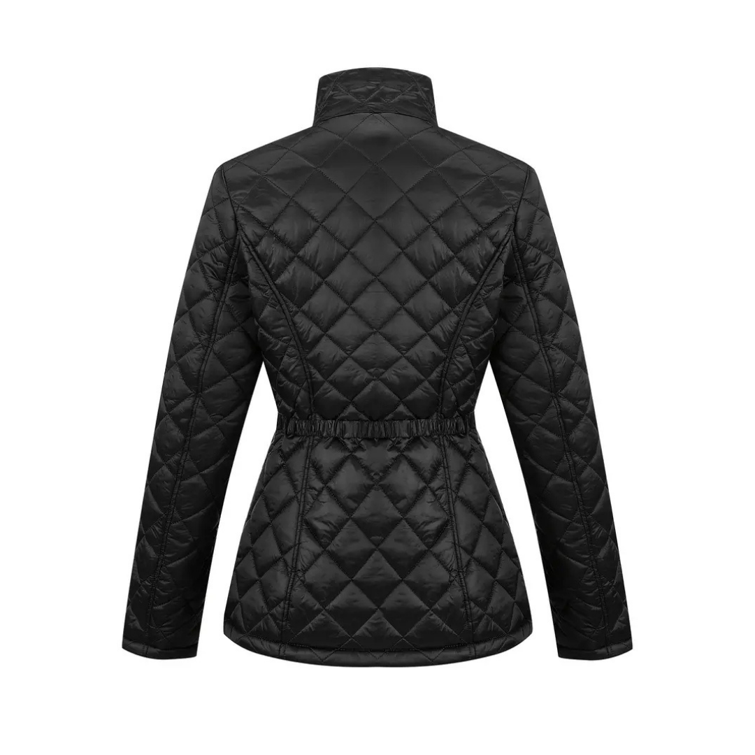 Demi | Women's Quilted Puffer Jacket Black Belted