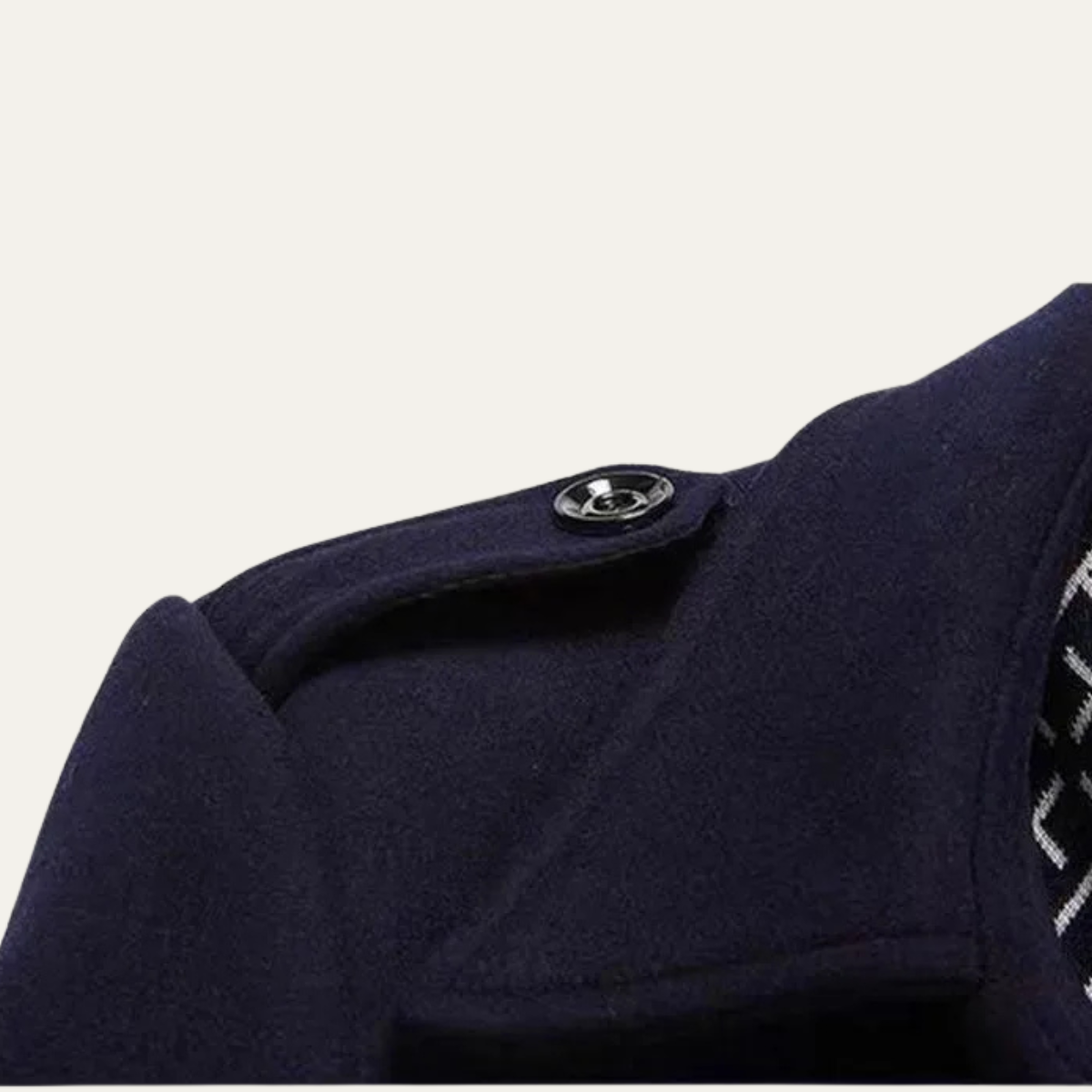Voss | Men's Smart Double Breasted Wool Coat Black