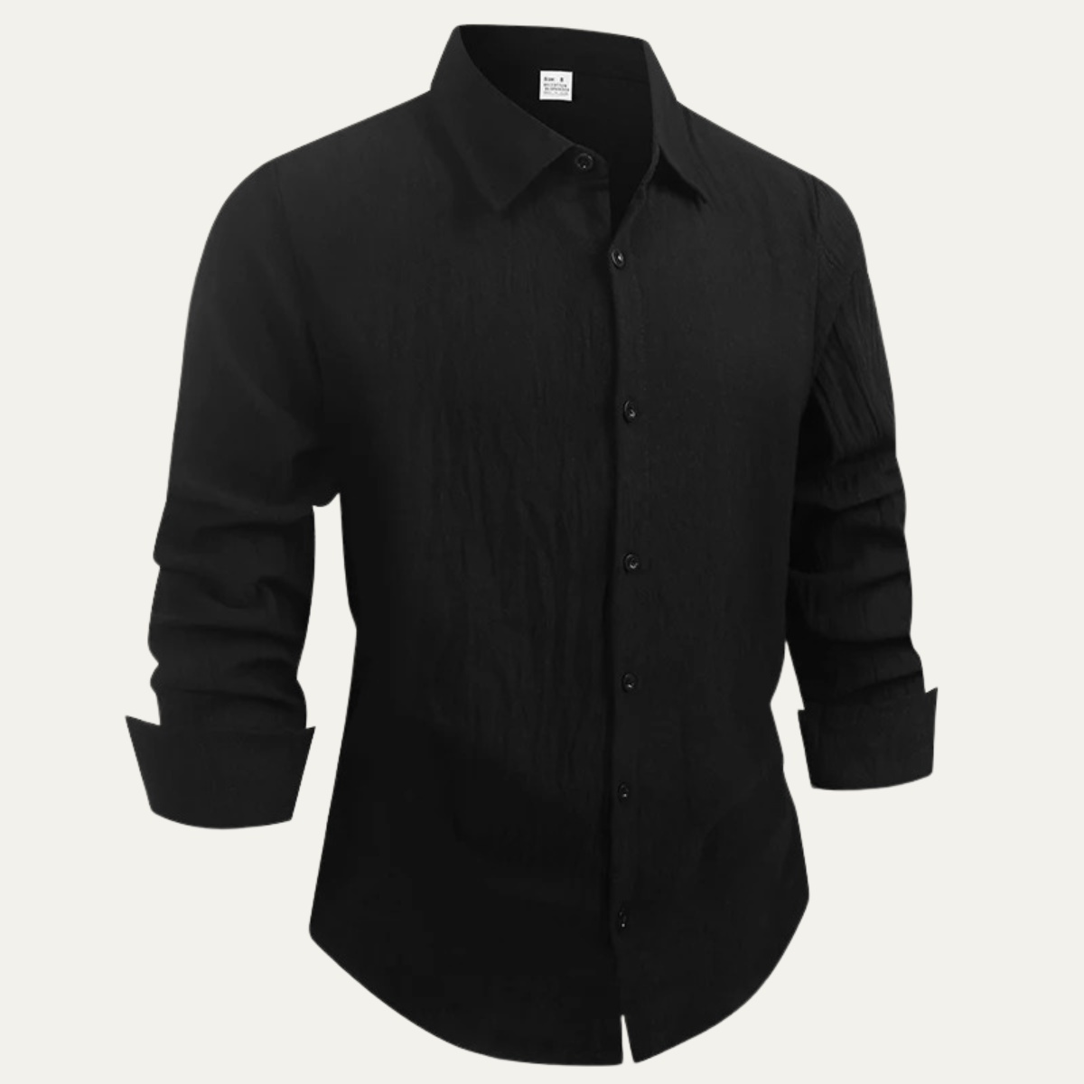Callum | Men's Linen Cotton Button Up Shirt Light Blue