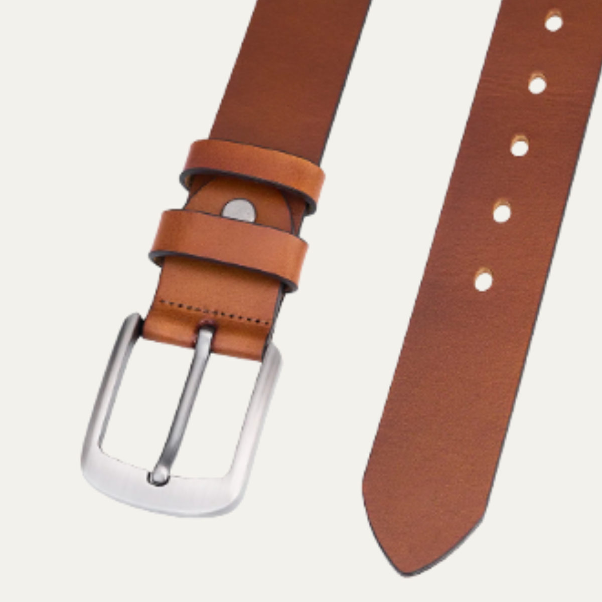 Axel | Men's Leather Belt Brown Classic Buckle