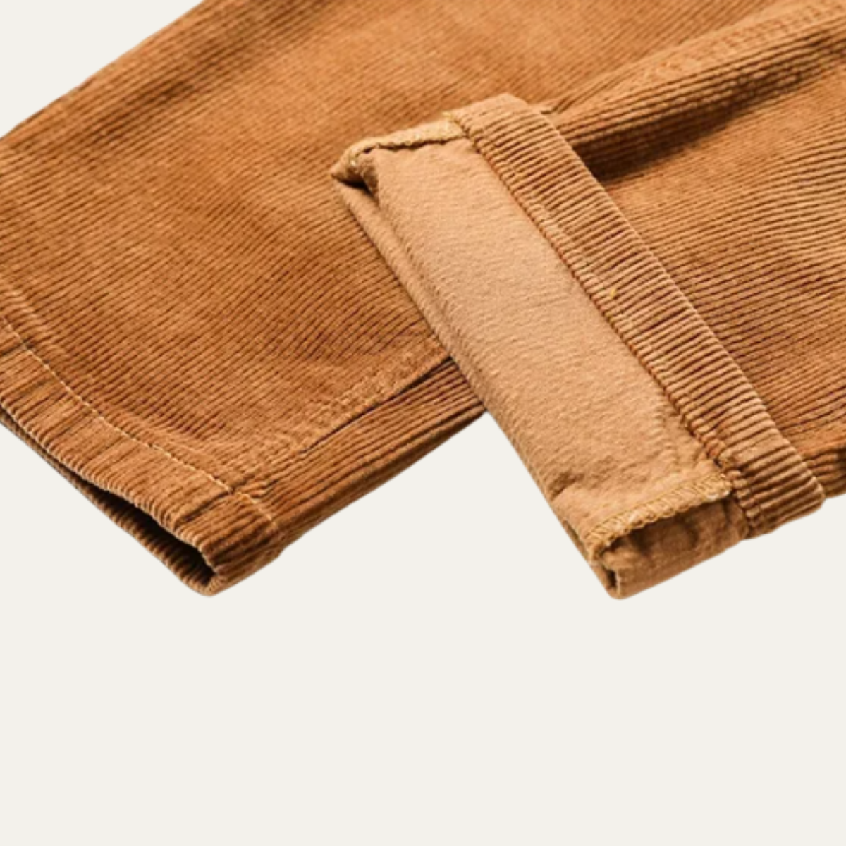 Axel | Men's Corduroy Pants Caramel Slim Fit Casual