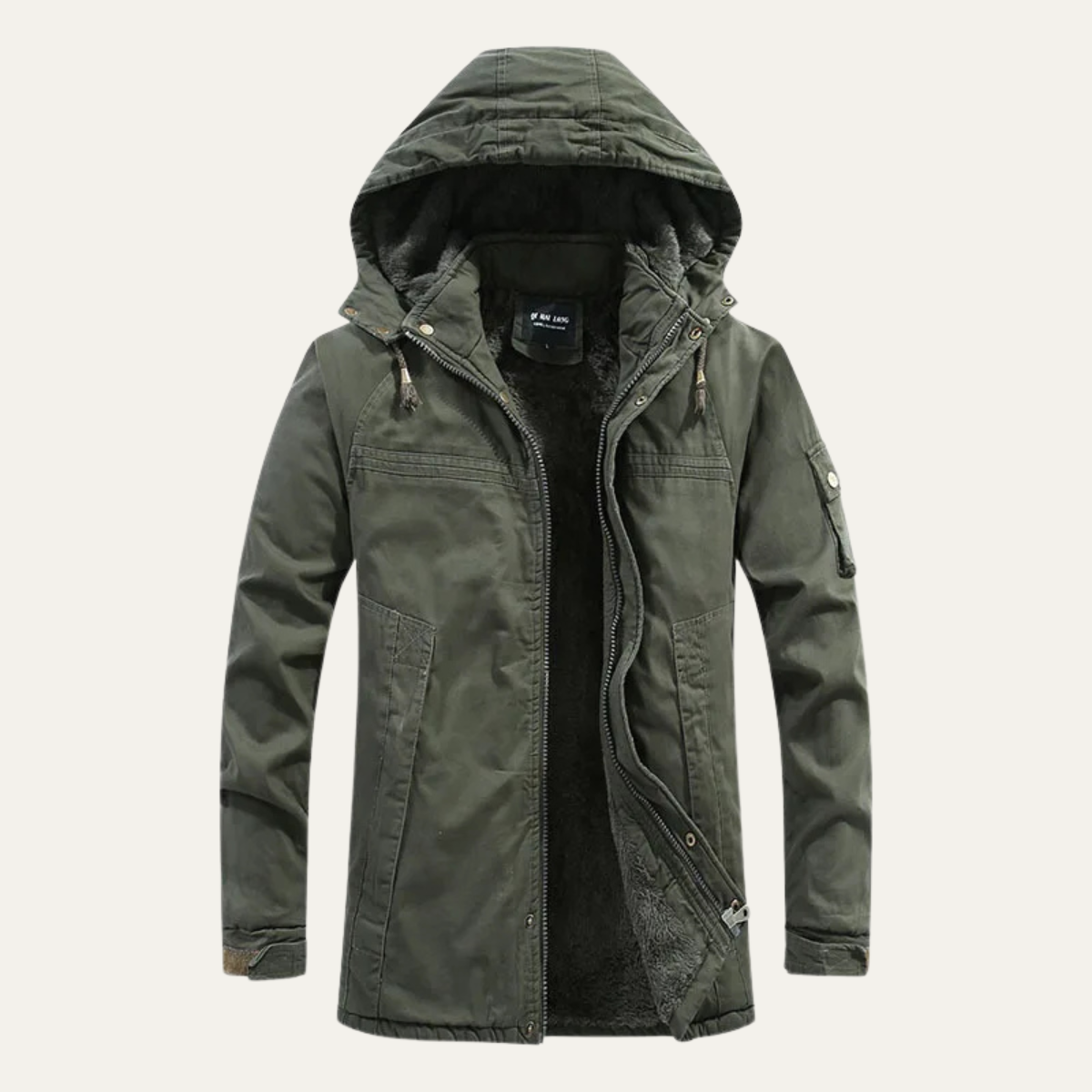 Vane | Men's Casual Hooded Puffer Jacket Olive
