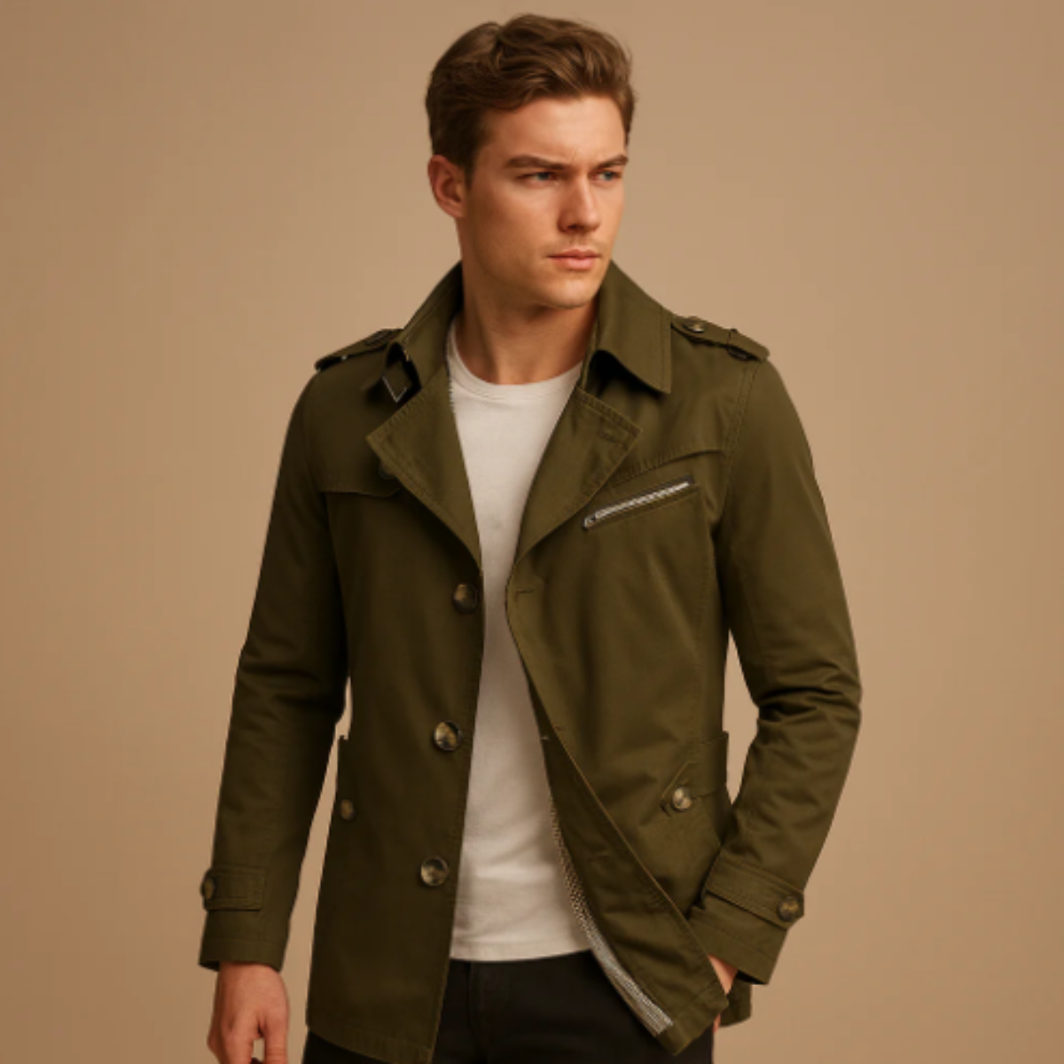 Ash | Men's Smart Casual Double Breasted Blazer Black