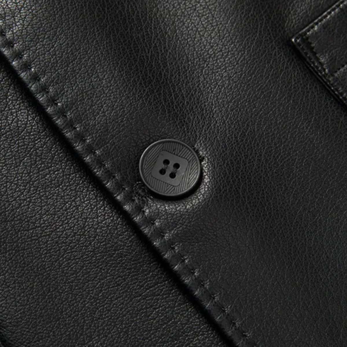 Rhys | Men's Faux Leather Blazer Black