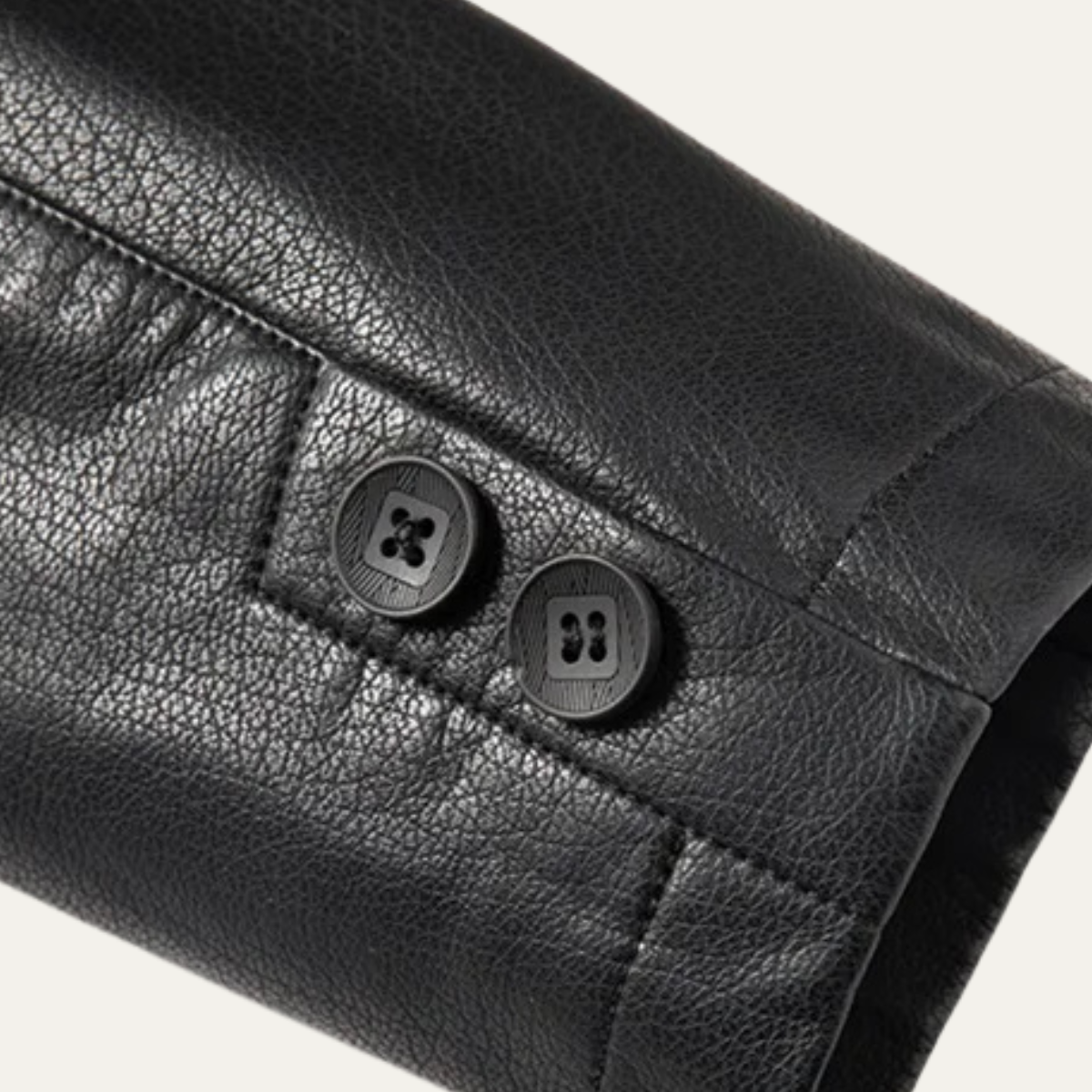 Rhys | Men's Faux Leather Blazer Black