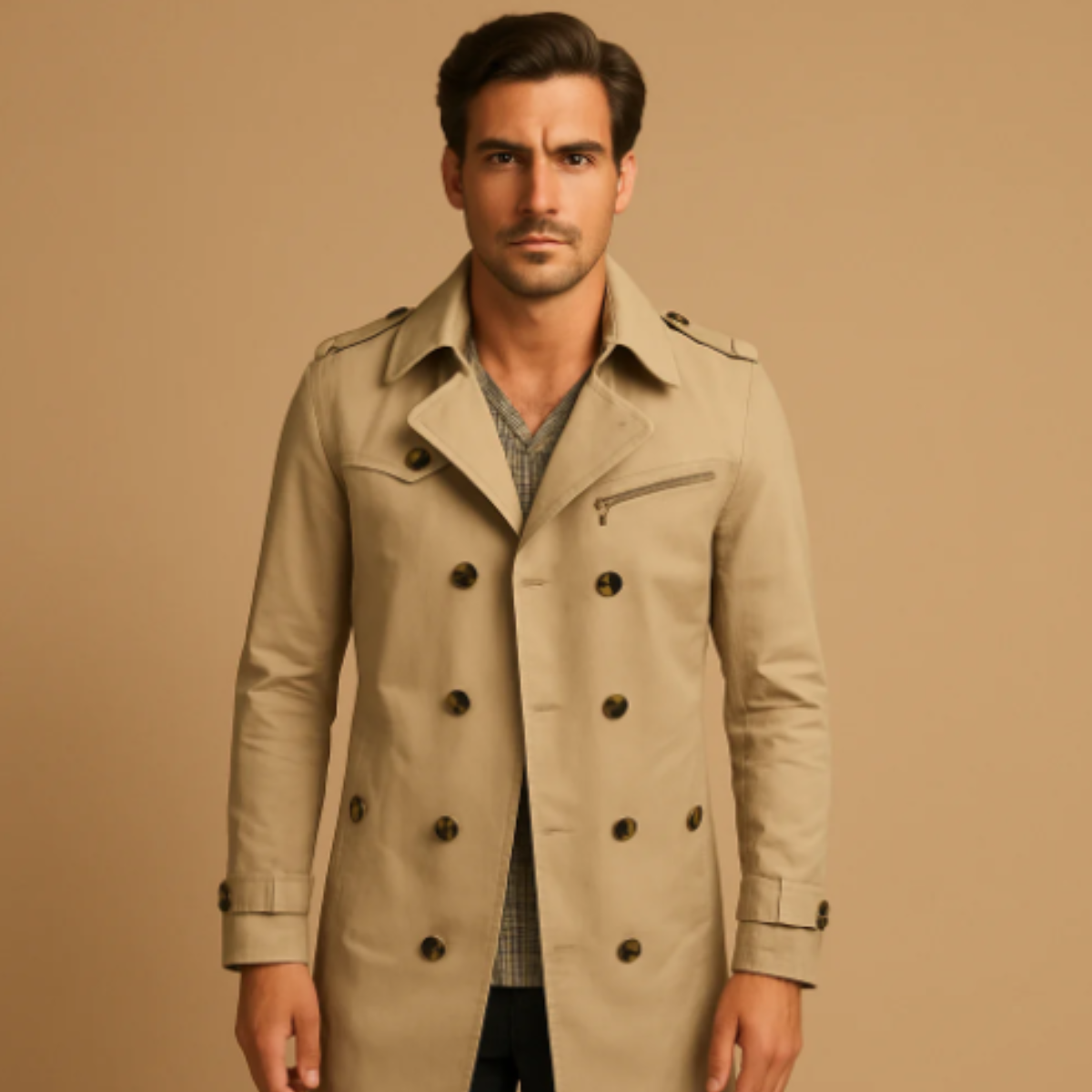 Ash | Men's Smart Casual Double Breasted Blazer Black