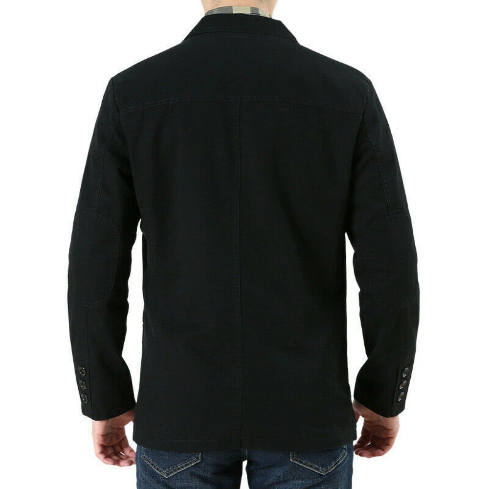 Voss | Men's Casual Lightweight Blazer Beige Cotton