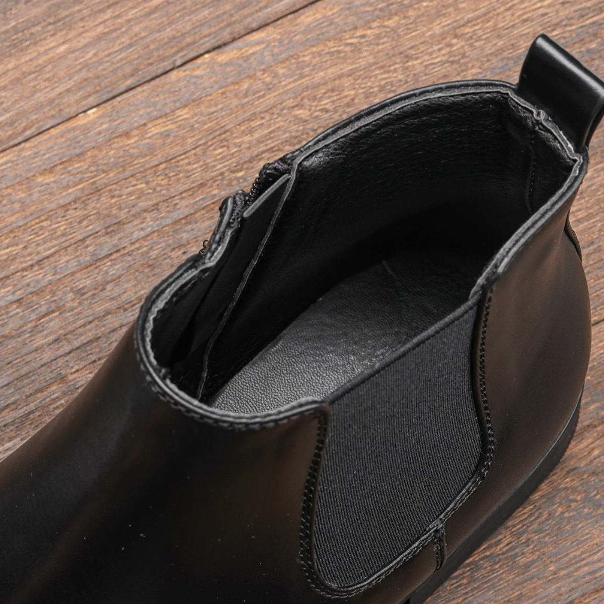 Axel | Men's Leather Chelsea Ankle Boots Brown Elastic Side Panels