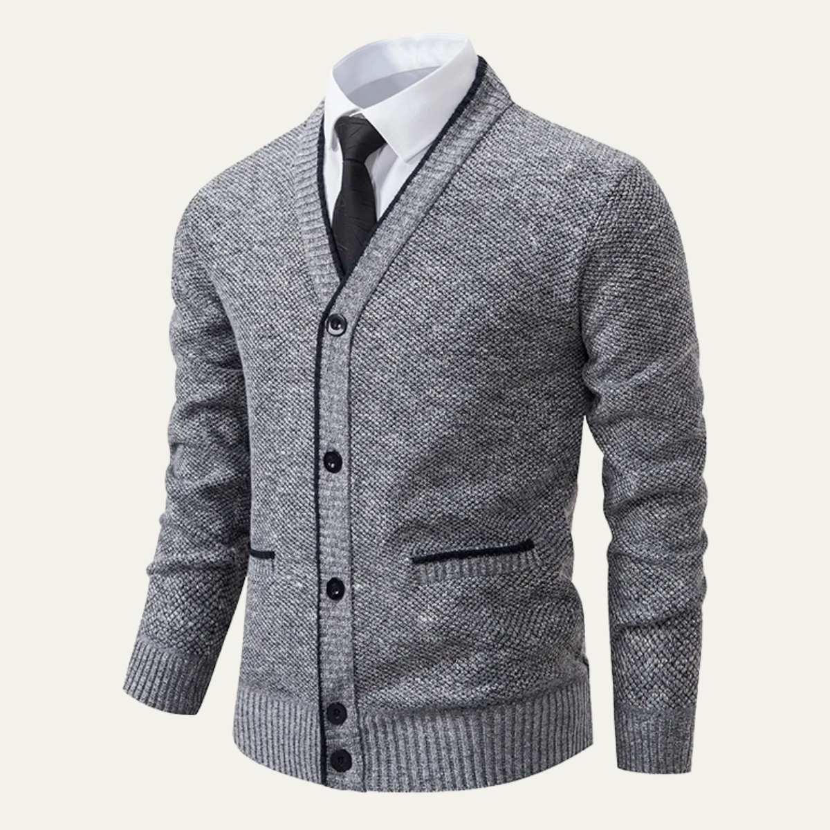 Blake | Men's Casual Cardigan Navy Blue Knit Button Up