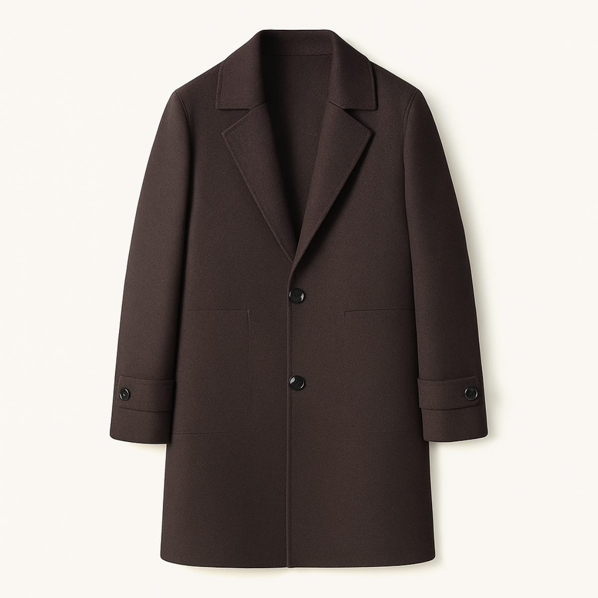 Callum | Men's Smart Casual Overcoat Brown