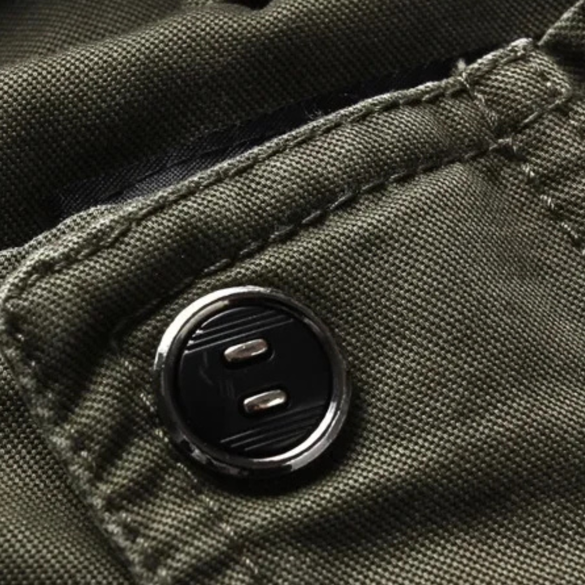Axel | Men's Military Utility Jacket Olive Green Multi Pocket