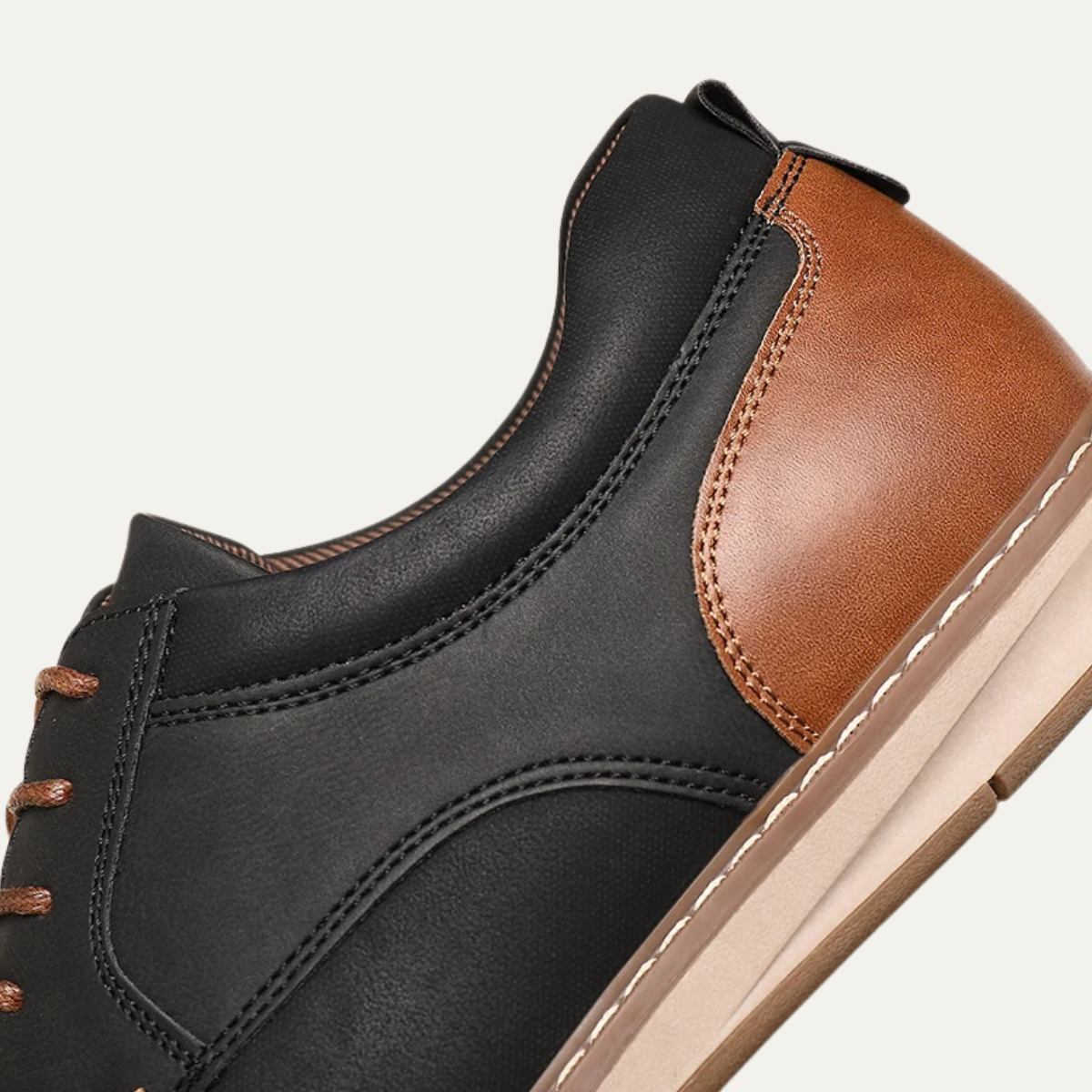 Cole | Men's Oxford Sneaker Black Brown Two Tone Lace Up