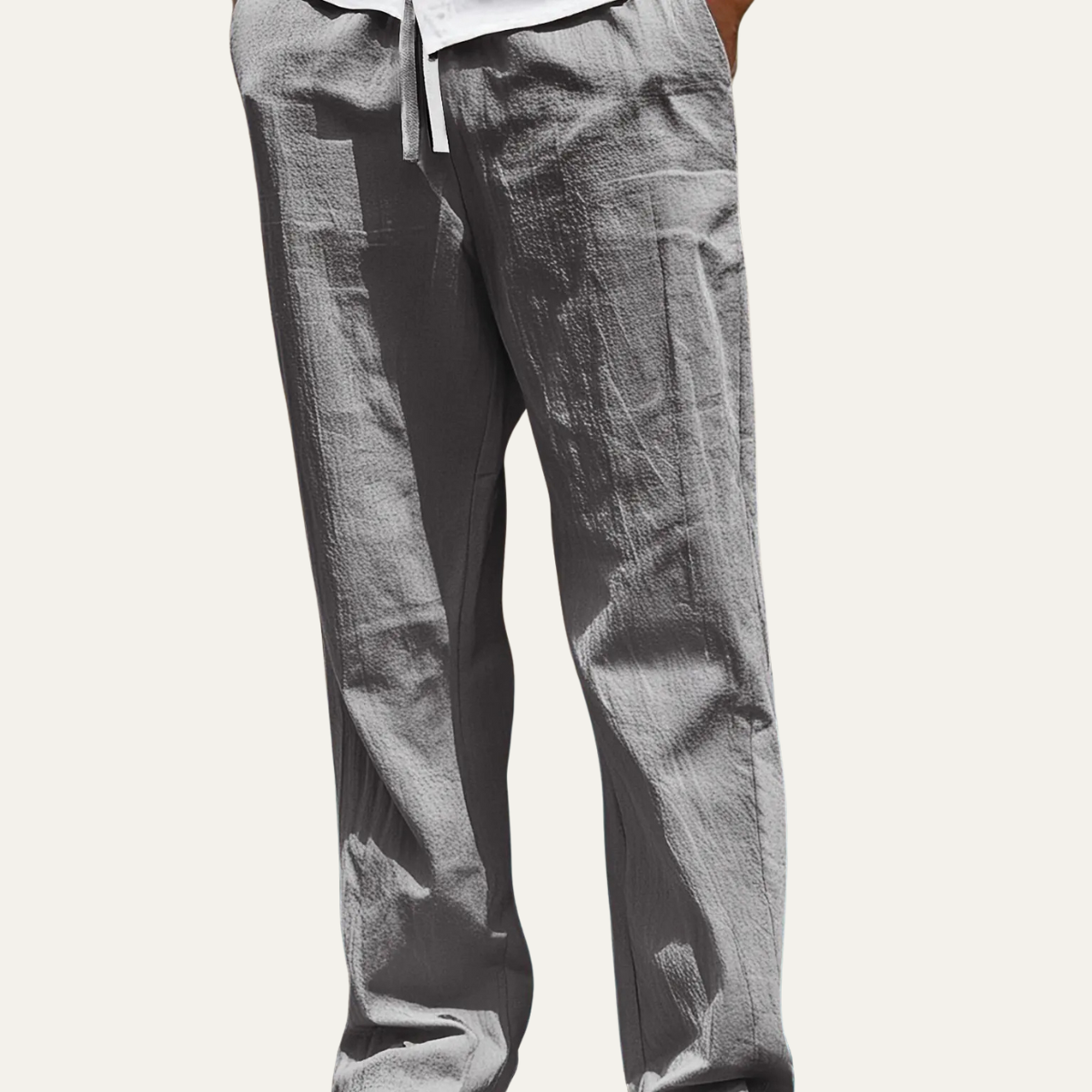 Callum | Men's Linen Pants Sage Green Relaxed Fit
