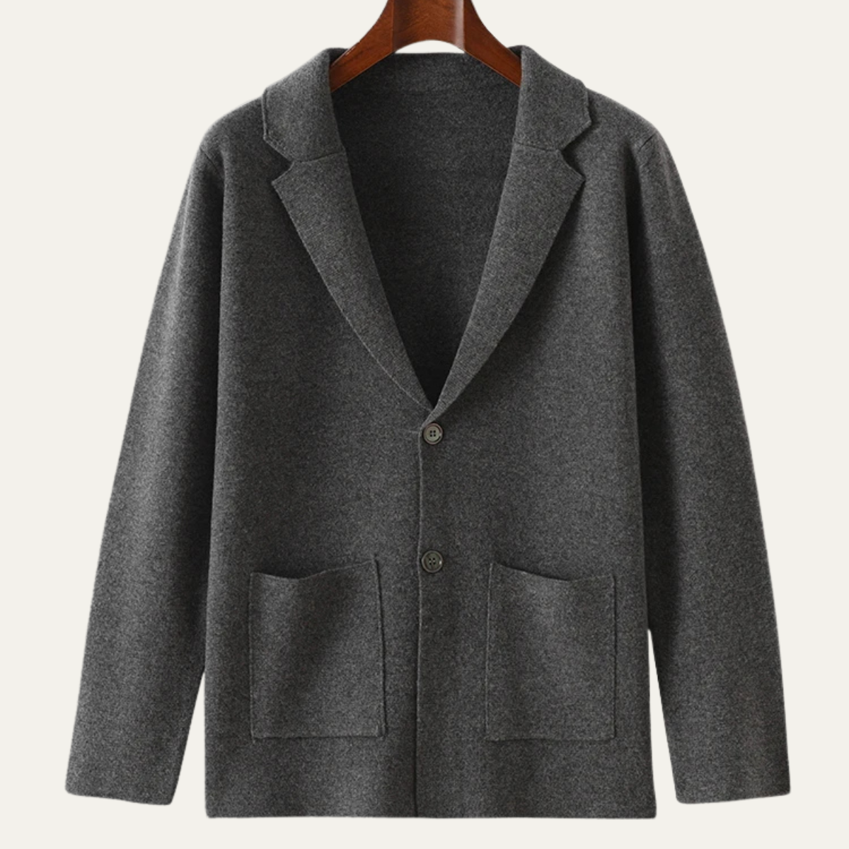 Callum | Men's Casual Wool Blazer Cream Button Up