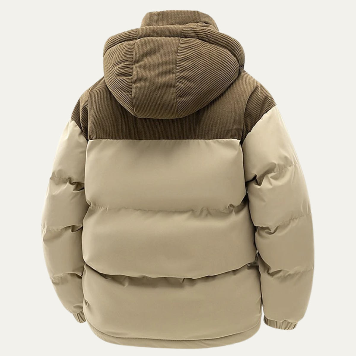 Ezra | Men's Puffer Jacket Black Hooded Quilted Winter