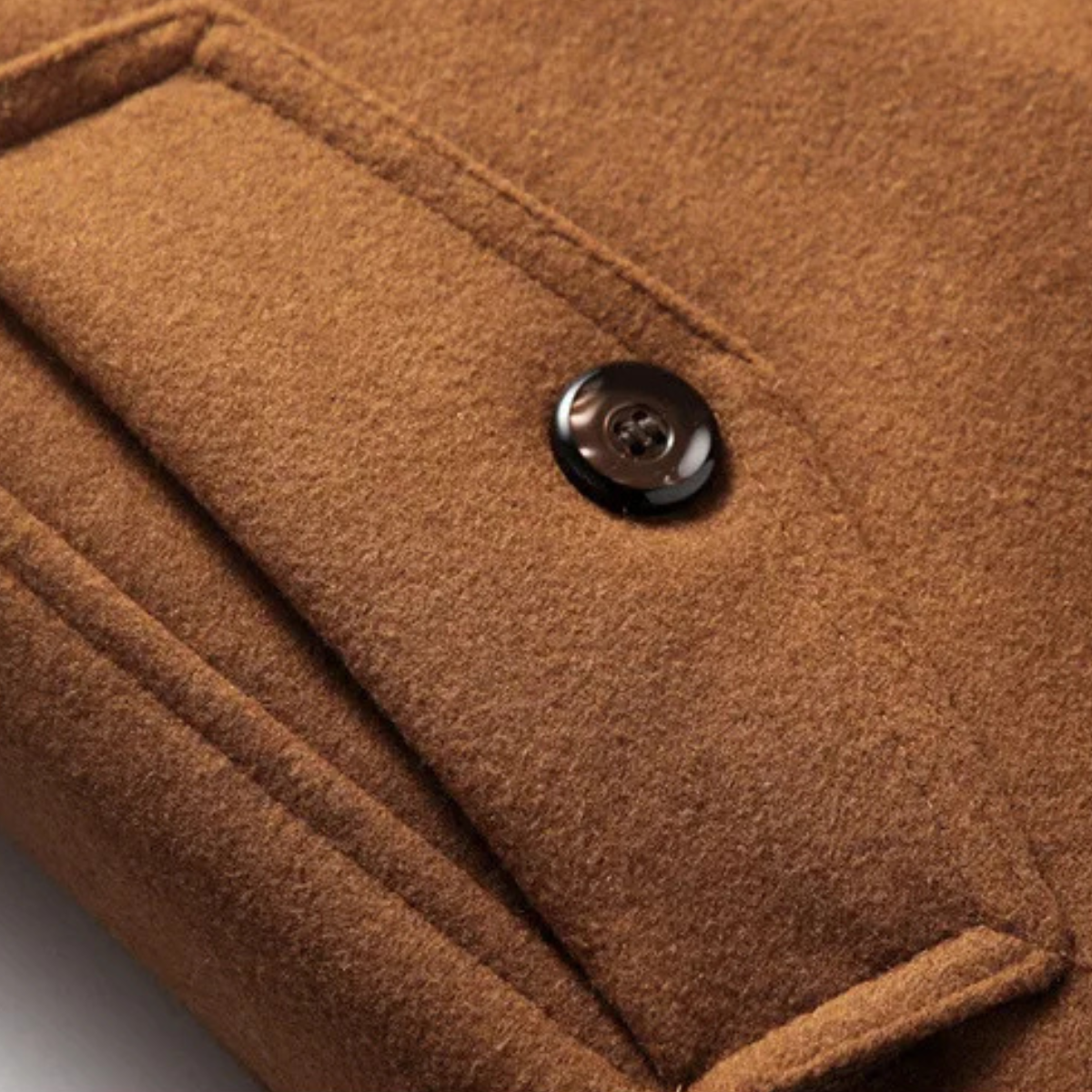 Beau | Men's Wool Blend Overcoat Camel Quilted Lining