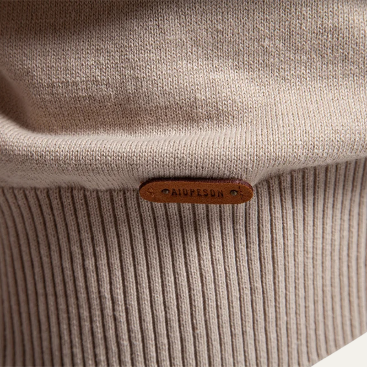 Jude | Men's Crew Neck Sweater Cream Cable Knit Detail