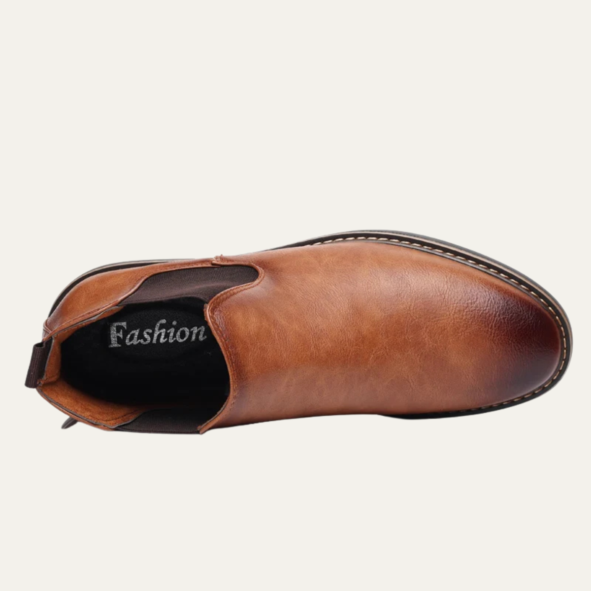 Leo | Men's Leather Chelsea Boots Brown Black Sole