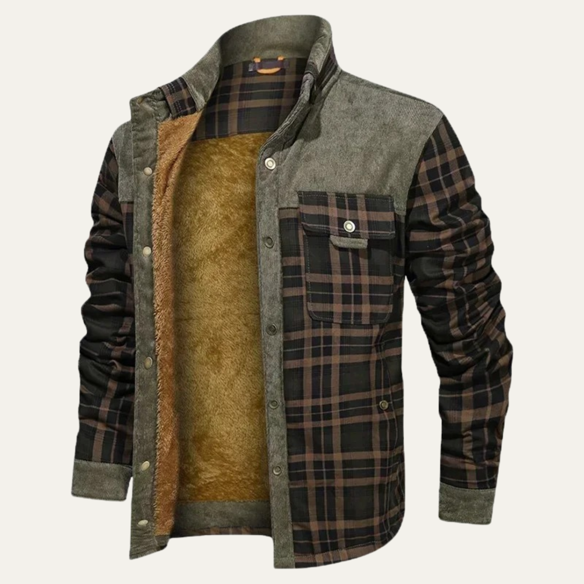 Rhys | Men's Plaid Check Jacket Burgundy Wool Blend