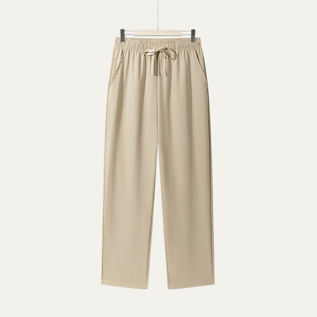 Callum | Men's Relaxed Linen Pants Gray Drawstring