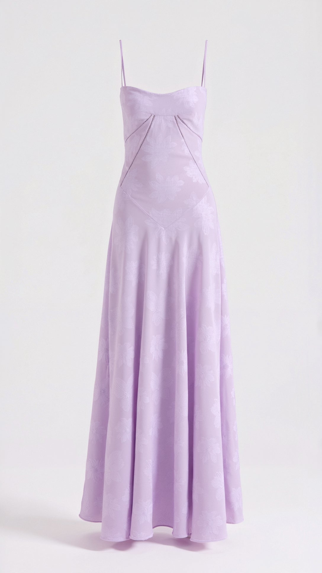Stella | Women's White Maxi Dress Satin Slip Sweetheart Neckline