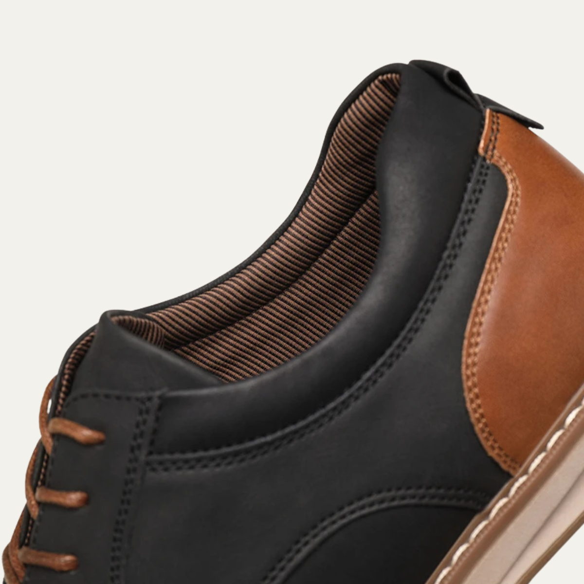 Cole | Men's Oxford Sneaker Black Brown Two Tone Lace Up