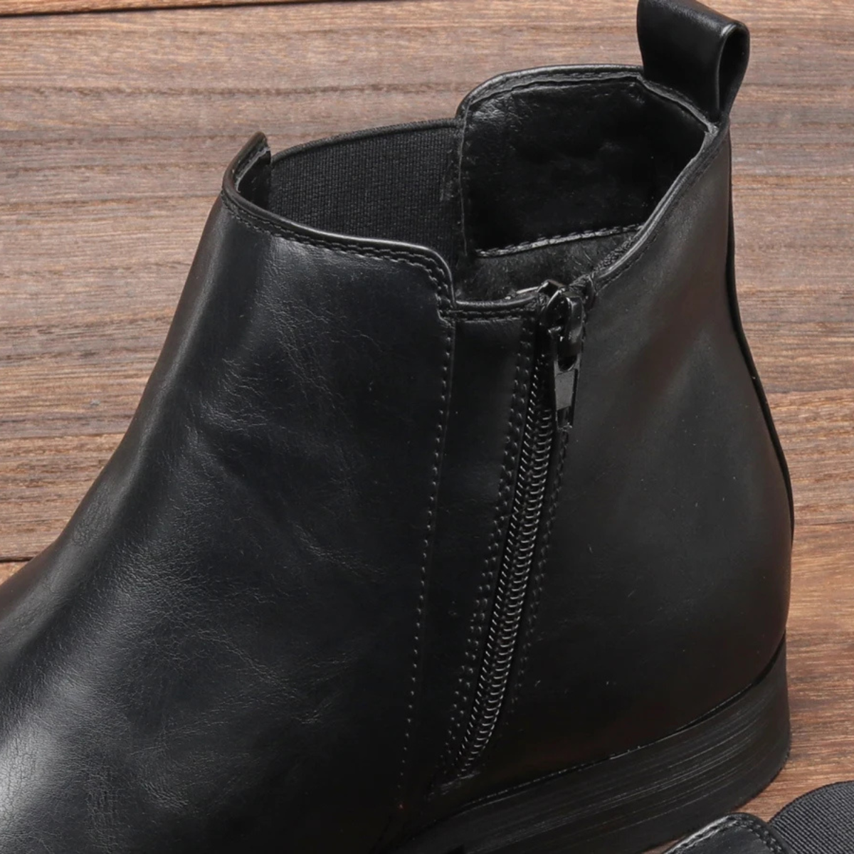 Axel | Men's Leather Chelsea Ankle Boots Brown Elastic Side Panels
