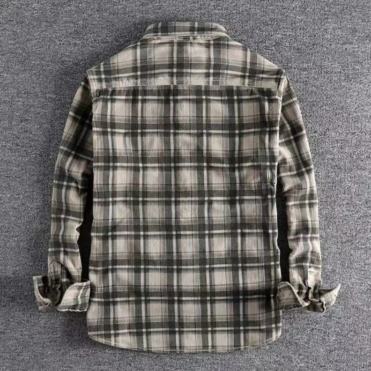 Everett | Men's Casual Plaid Flannel Shirt Gray White Black