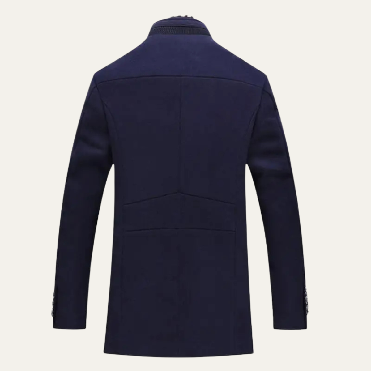 Ash | Men's Smart Casual Wool Overcoat Navy Camel Lined