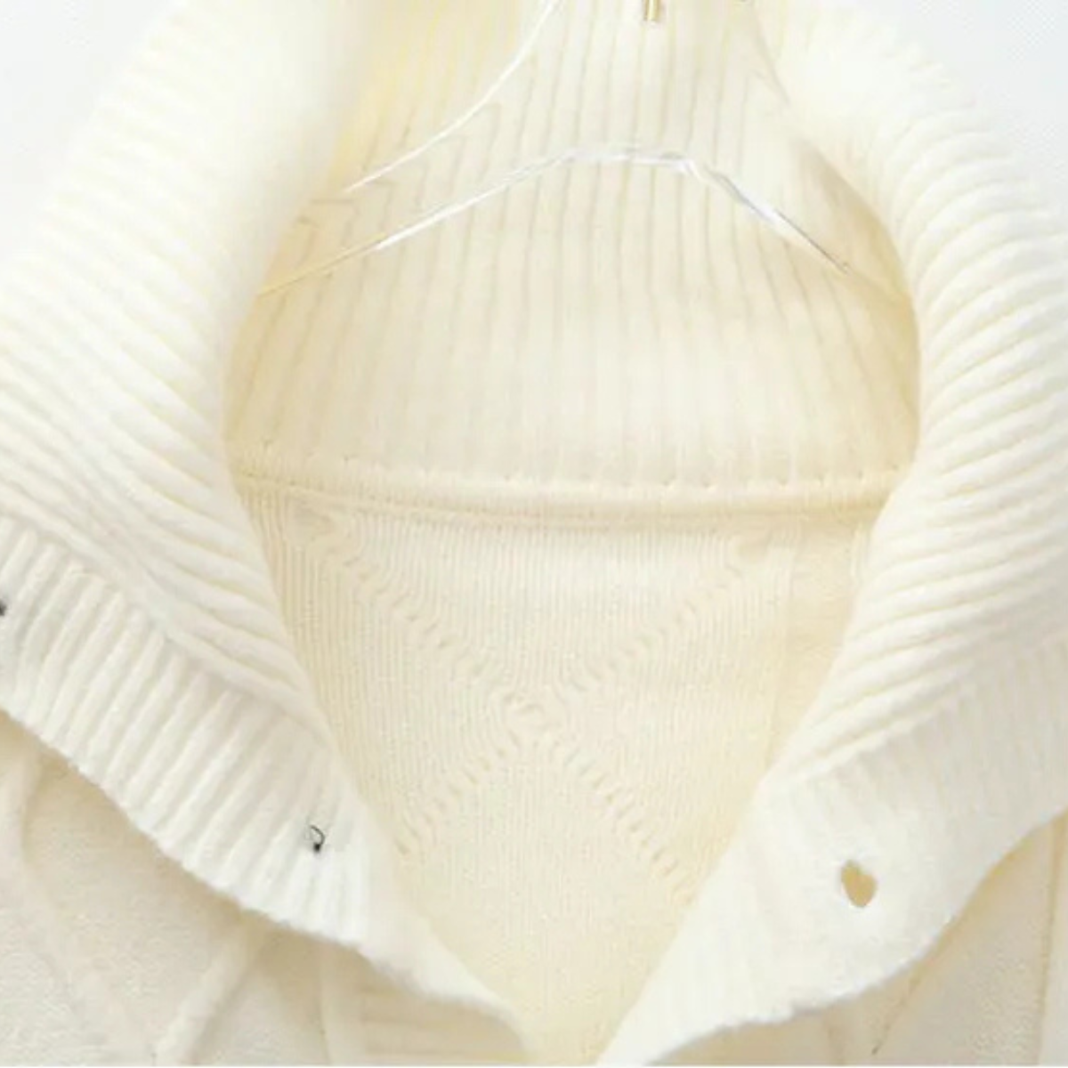 Voss | Men's Nordic Pattern Button Up Cardigan Cream