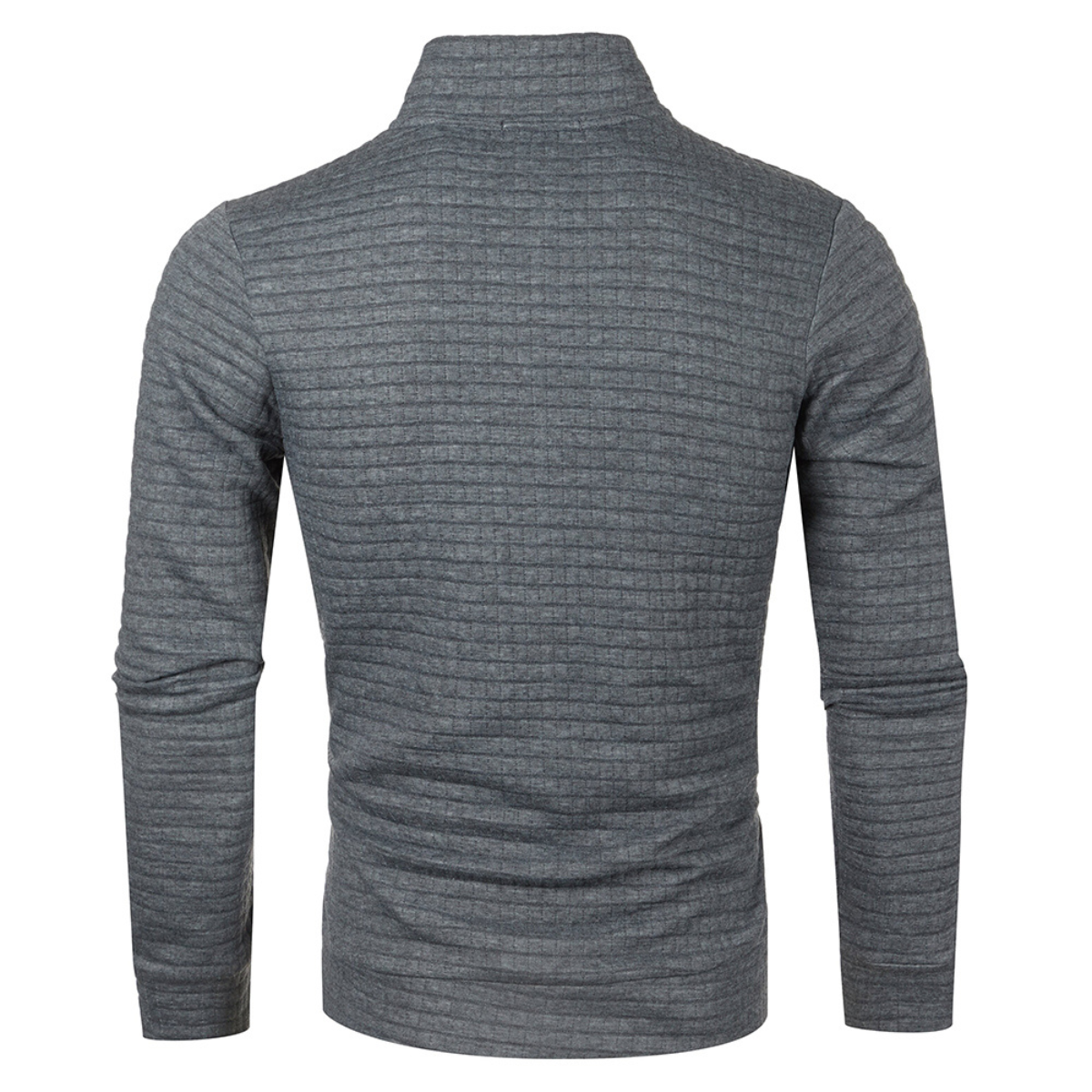 Wyatt | Men's Quarter Zip Sweater White Quilted Long Sleeve