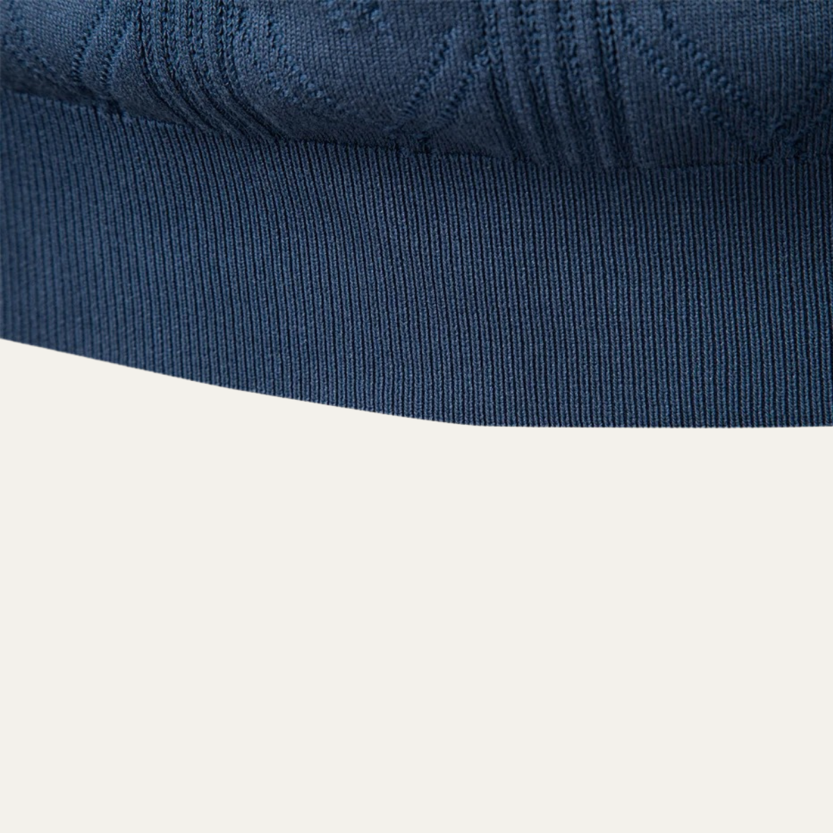 Voss | Men's Cream Cable Knit Sweater Collared V Neck