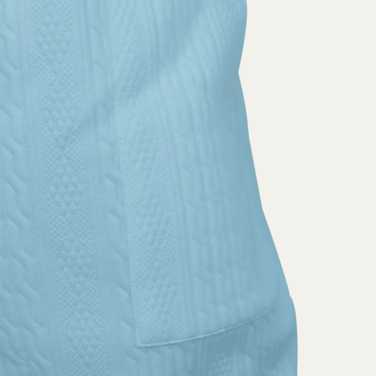 Bram | Men's Lounge Set Light Blue Cable Knit V Neck Shorts