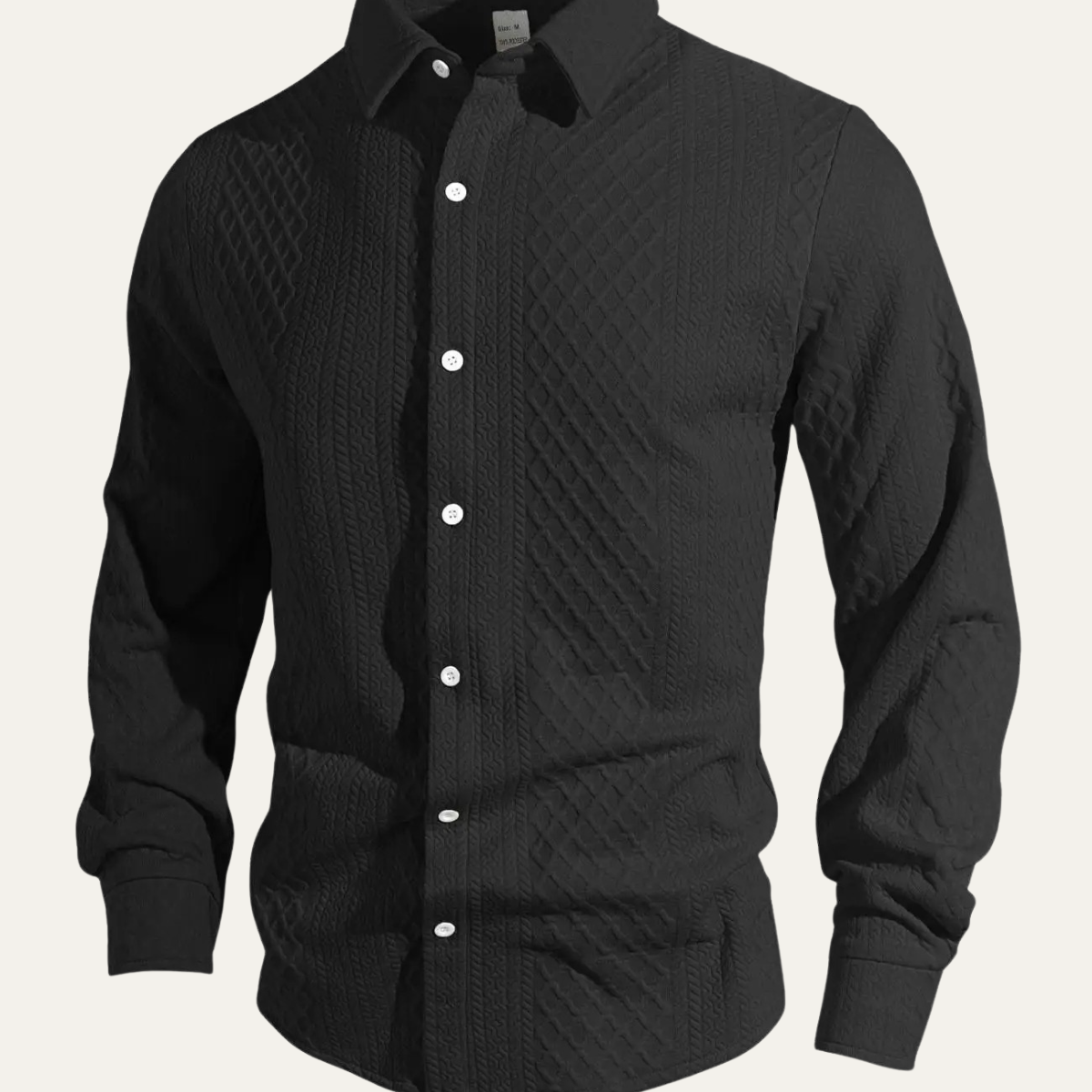 Bram | Men's Quilted Button Up Shirt Light Blue