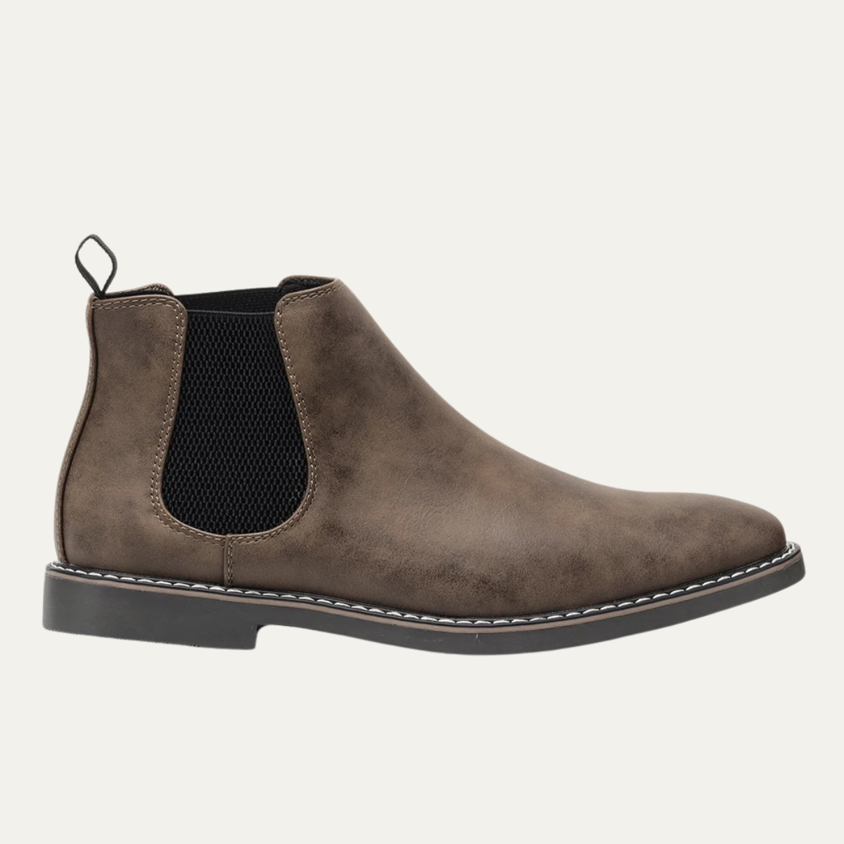 Leo | Men's Chelsea Ankle Boots Brown Suede Slip On