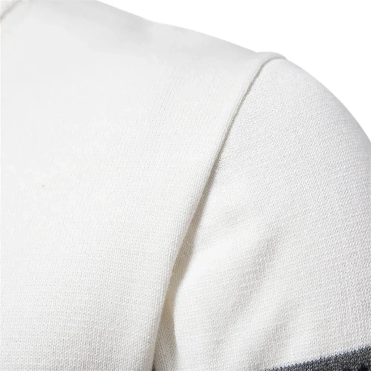 Axel | Men's Fair Isle Quarter Zip Sweater Cream Navy