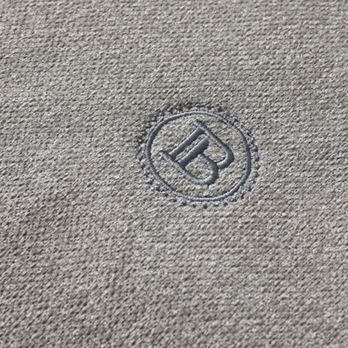 Sage | Men's Crew Neck Sweater Gray Striped Sleeve Patchwork