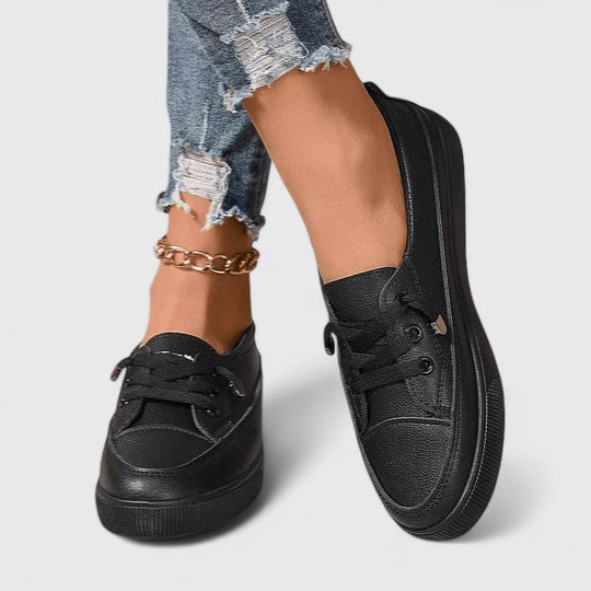Ivy | Women's White Canvas Lace Up Sneaker Casual
