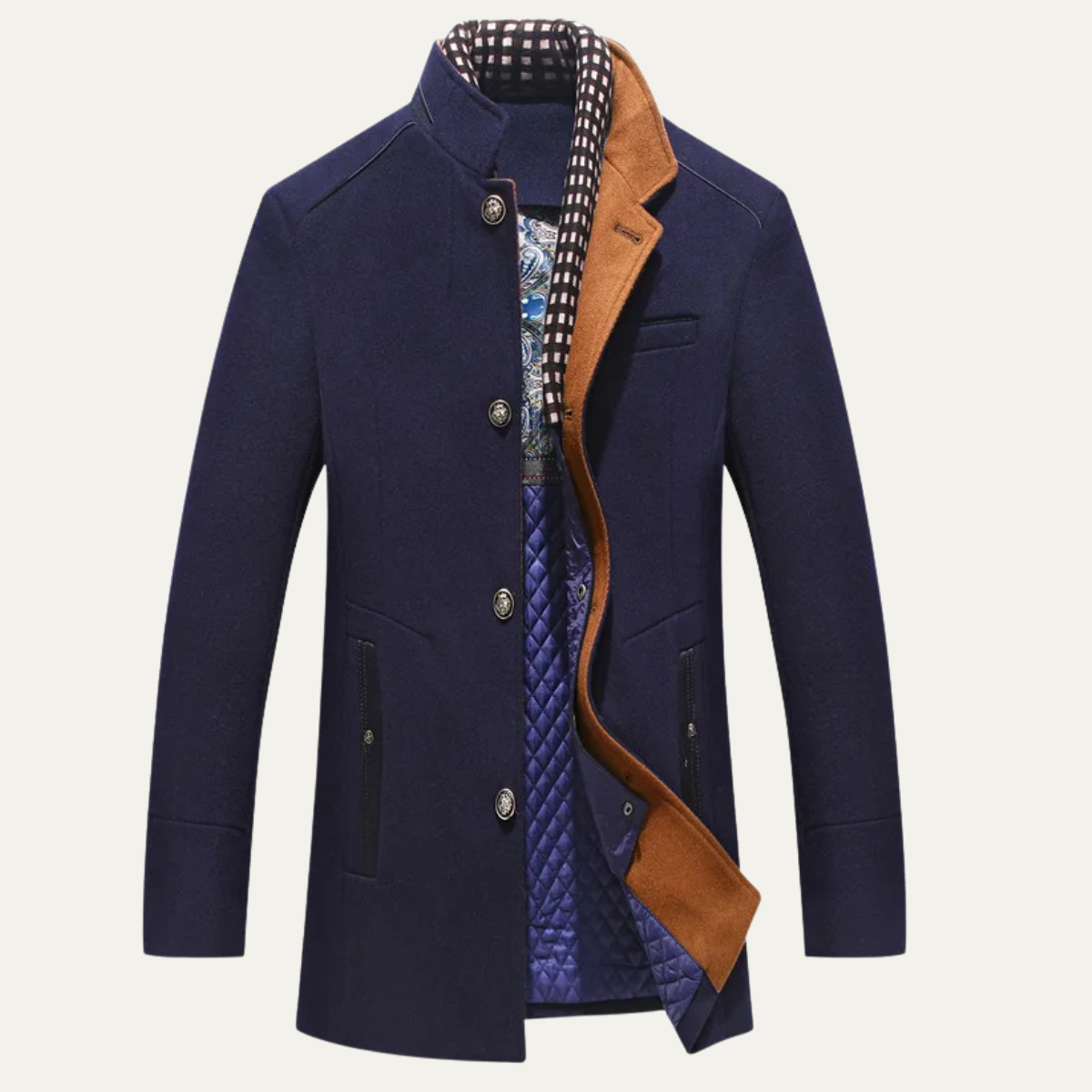 Callum | Men's Smart Casual Wool Overcoat Gray