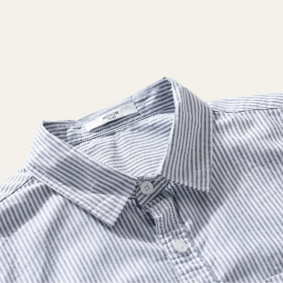 Bram | Men's Short Sleeve Button Up Shirt Light Blue Stripe