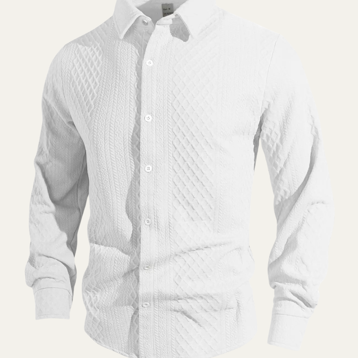 Bram | Men's Quilted Button Up Shirt Light Blue