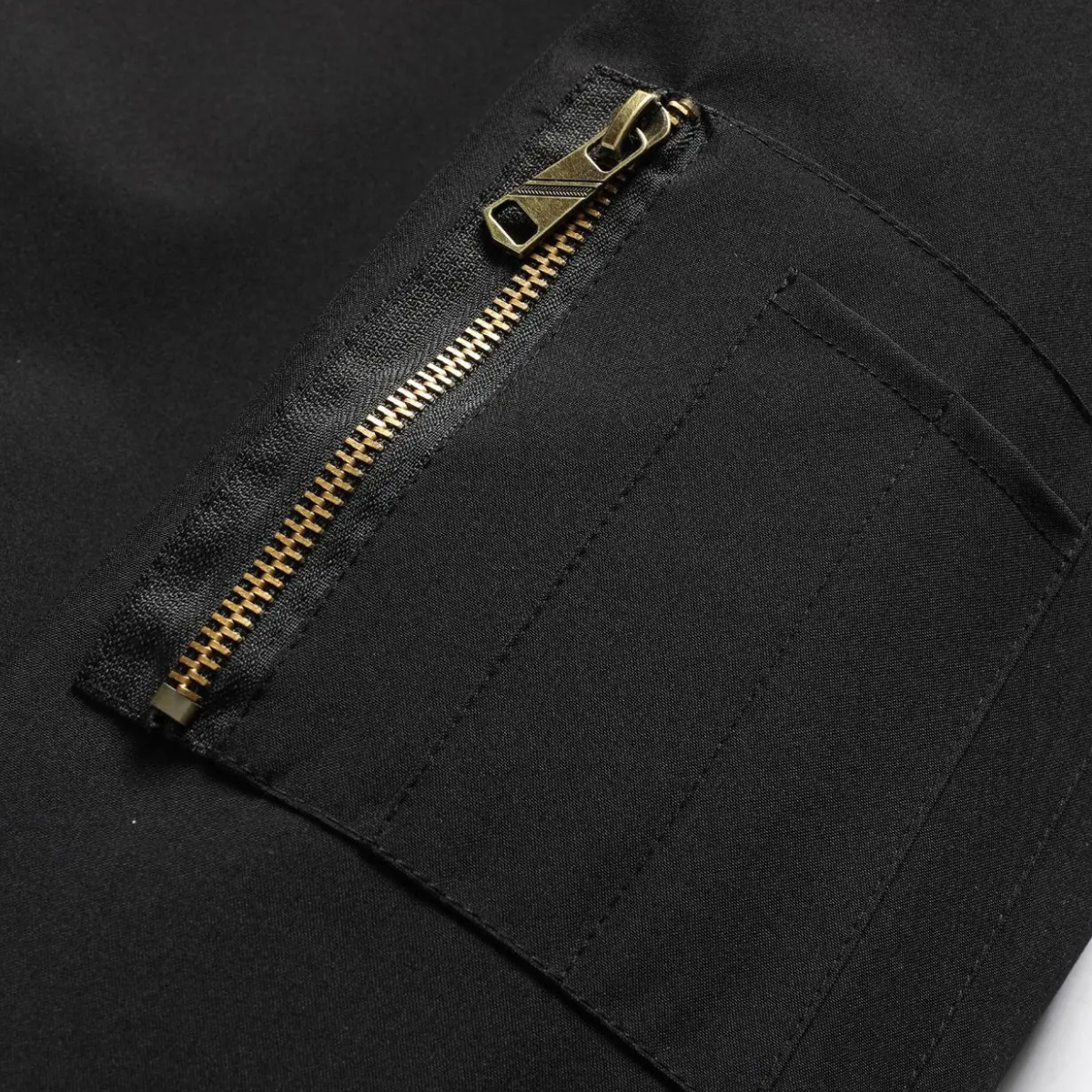 Axel | Men's Bomber Jacket Black Camel Hooded Layered