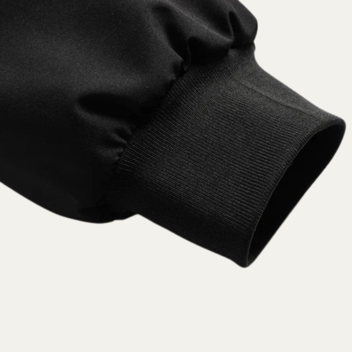 Callum | Men's Hooded Bomber Jacket Black Fleece Lined