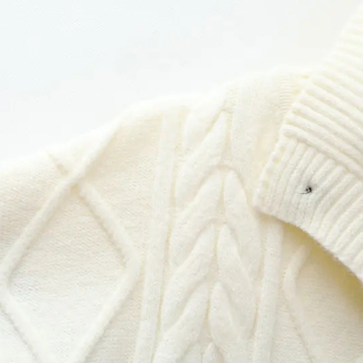 Voss | Men's Nordic Pattern Button Up Cardigan Cream