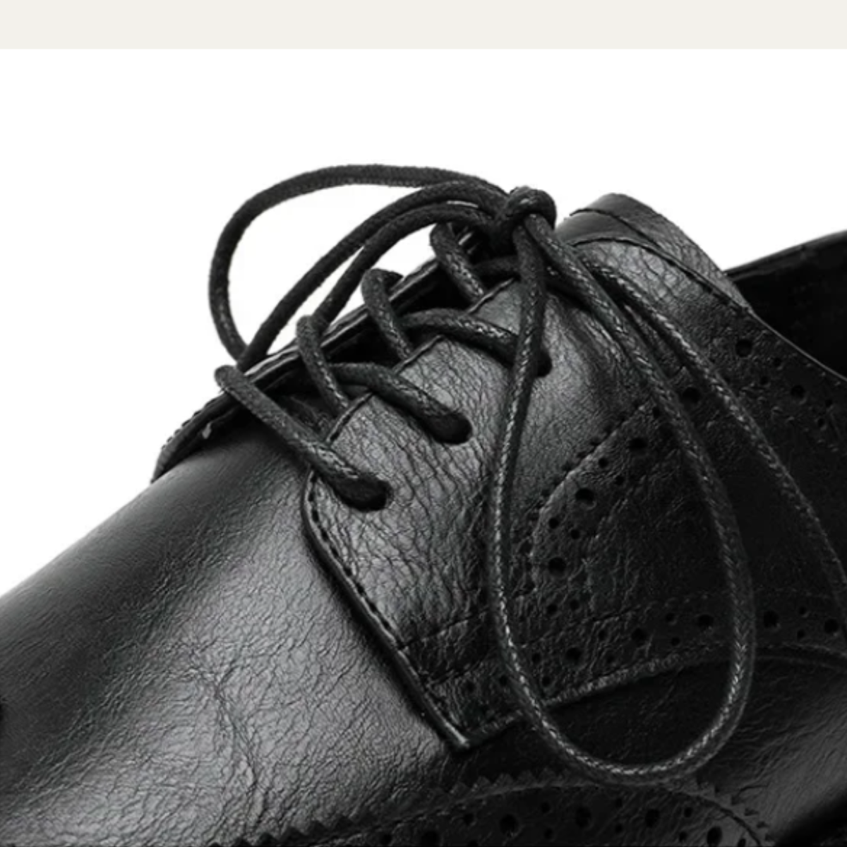Oscar | Men's Wingtip Brogue Oxford Dress Shoe Black Leather