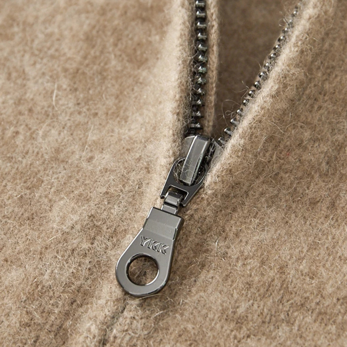 Ines | Men's Colorblock Cashmere Cardigan Cream Light Blue