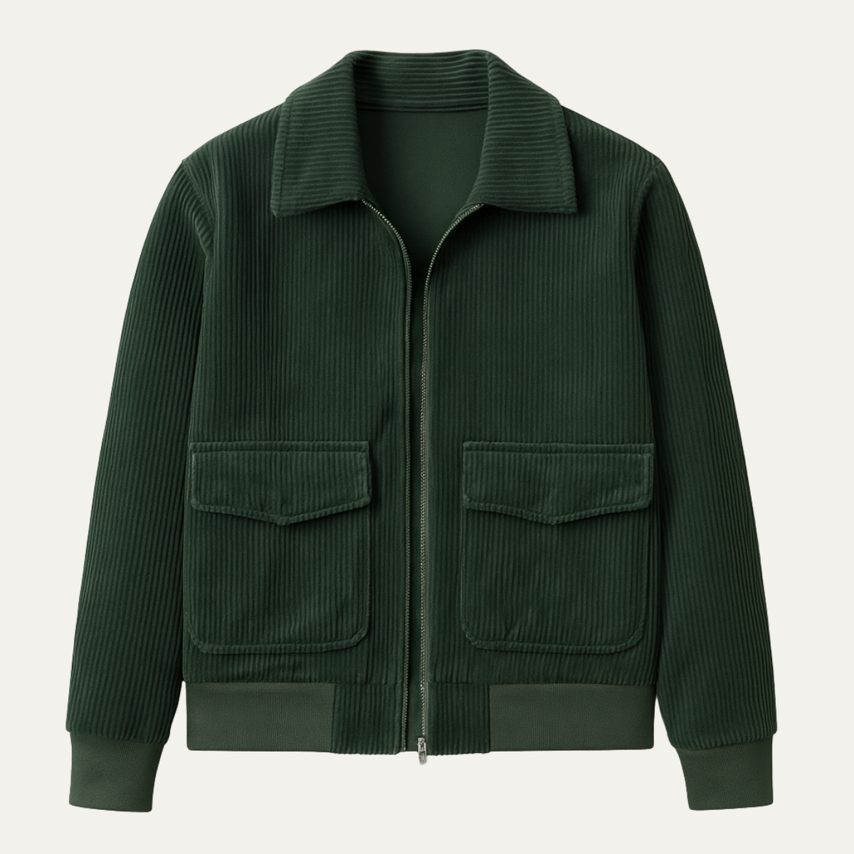 Axel | Men's Utility Jacket Black Ribbed Pocket