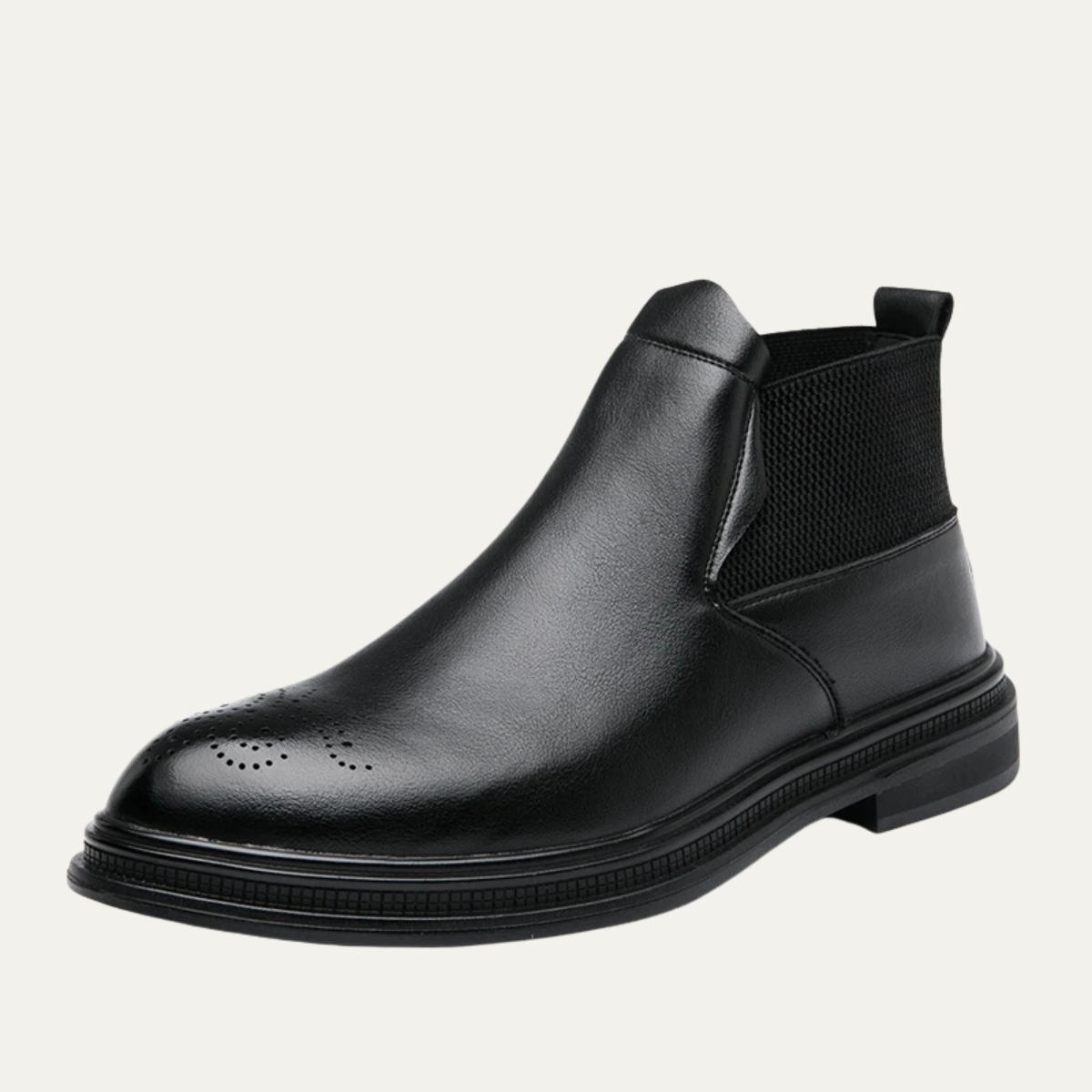 Ash | Men's Leather Brogue Chelsea Ankle Boot Brown Black Sole