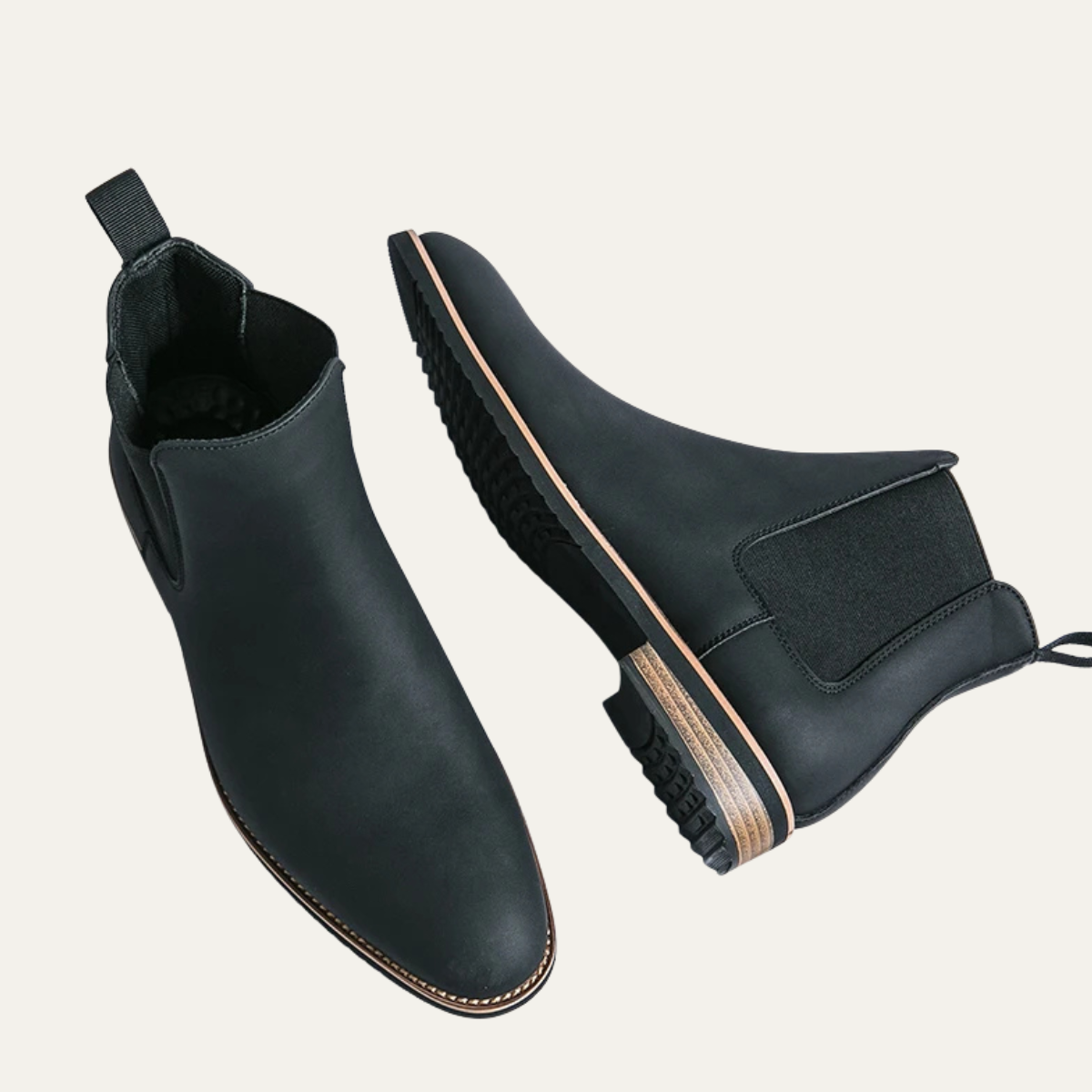 Beau | Men's Chelsea Boots Tan Suede Slip On