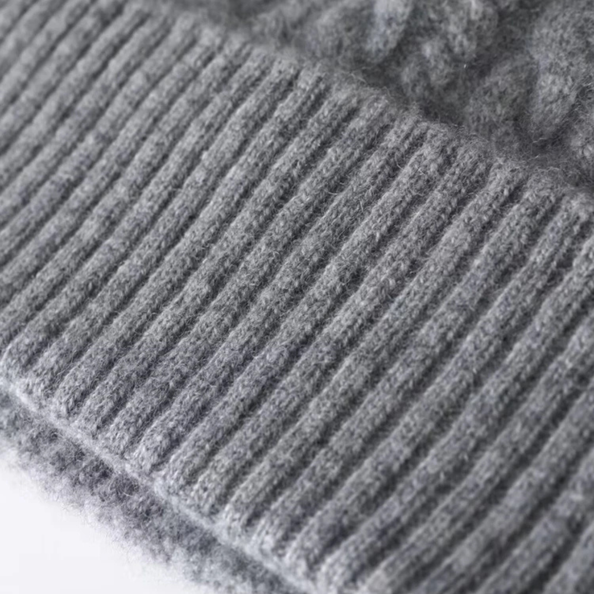 Arlo | Men's Cable Knit Beanie Gray Warm Winter Hat
